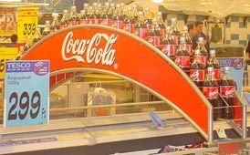 Coca-Cola fém display